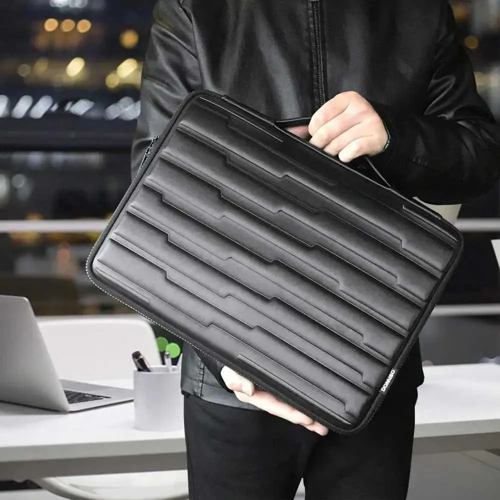 Maletines Para Portatiles Mochila DOMISO 10 13 14 15 6 Pulgadas Bolsa Resistente A Los Golpes Con Asa Funda Protectora Compatible Con Macbook Dell HP Lenovo Negro 24328 De 26 58 DHgate