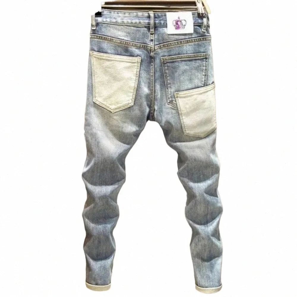 Men's Straight Leg Distressed Jeans Vintage Style Ripped Denim, Low Rise  Streetwear Pants, Classic Fit, Old School Cool