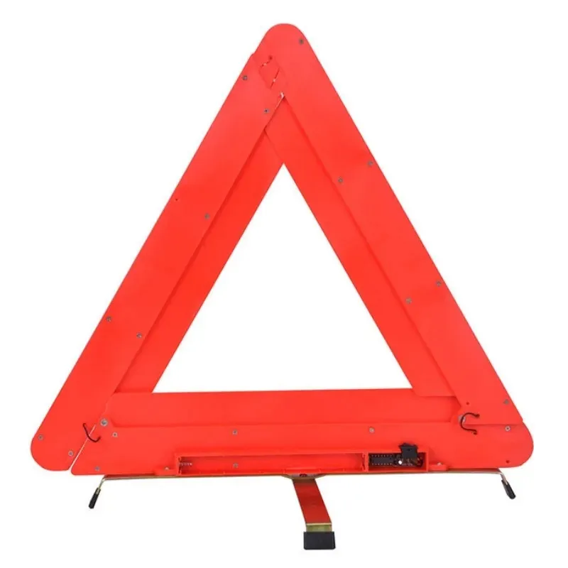 Placa triangular de aviso de segurança para carro, tripé reflexivo de placa de aviso de segurança para estacionamento para veículos