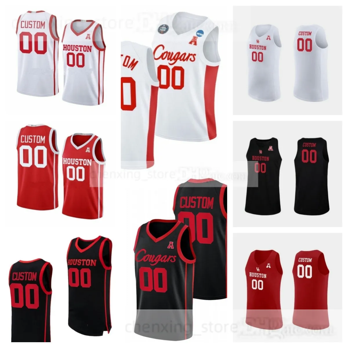 Ncaa Houston Cougars Basketball Jerseys 25 Joseph Tugler 3 Ramon Walker Jr. 20 Ryan Elvin 2 Cedric Lath 4 Taze Moore 0 Marcus Sasser 11 Kyler Edwards 25 Jarace Walker