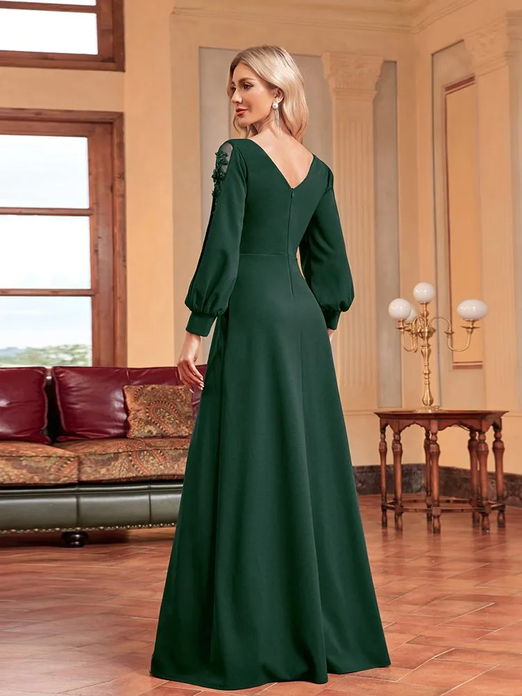 green emerald velvet dress Amazon.com: Ever-Pretty Women's Crewneck Long Lantern Sleeves Floor Length  A-Line Pleated Chiffon Formal Dress Dark Green US02 : Clothing, Shoes &  Jewelry main image 0