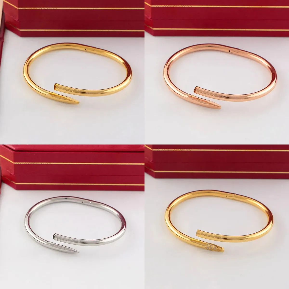 Bracciale Bracciale Bracciale Designer Gioielli Donna Rise Gold Sier Braccialetti Donne Mens Bangles Jewelrys Brand Fashion Brand Per feste di nozze regalo