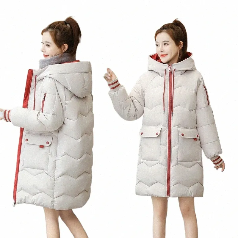 down parka women winter hooded m coat plus size lg hooded clothes loose jacket color quilted jacket bread 2008 e6Co#