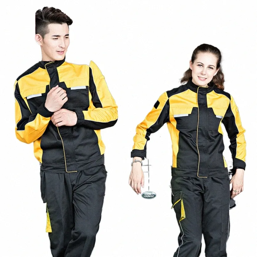 Vêtements de soudage Vêtements de travail Vêtements Hommes Femmes Lg Manches Ouvriers Uniforme Atelier de voiture Costume de travail Réparateurs mécaniques Combinaisons l3dj #