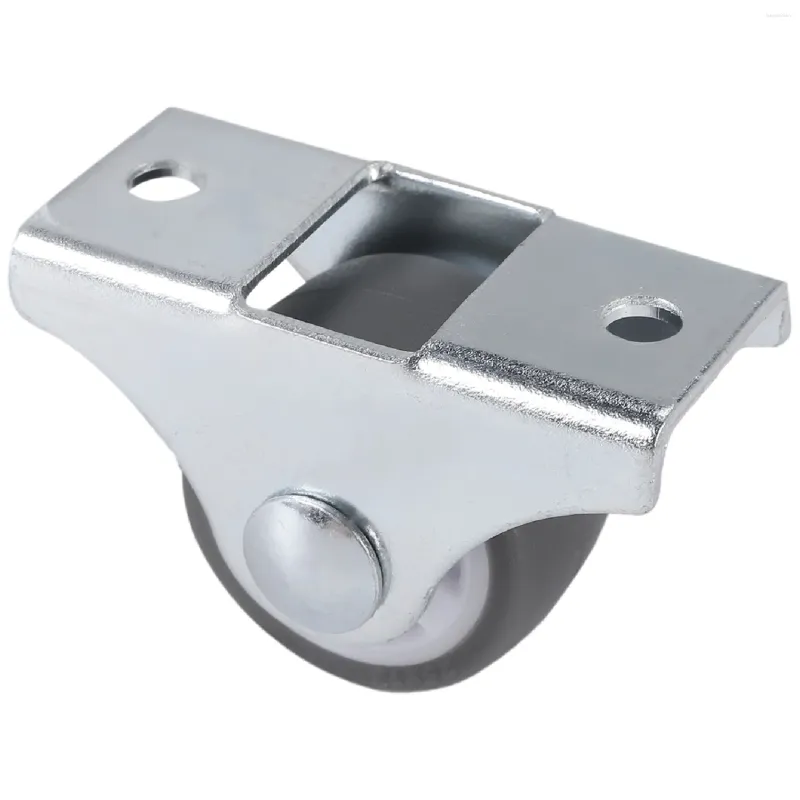 Bowls 8PCS TPE Caster Wheels Duty Fixed Casters With Rigid Non-Swivel Base Ball Bearing Trolley Top Plate 1 Inch