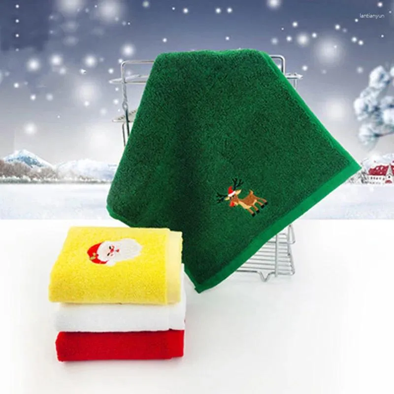 Towel Christmas Face Washing Cloth Cute Santa Claus Elk For Man Home Bathroom Towels Xmas Gift