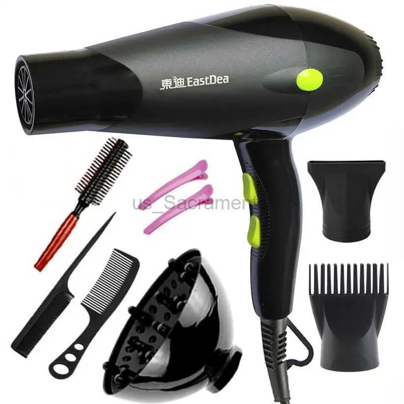 Hårtorkar 110V 220V Professionell hårstrån Torkare Stark kraft Barber Salong Styling Tools Hot Cold Air 5 Speed ​​Hair Electric Flower 240329