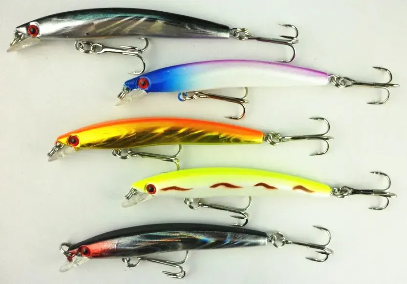 New 80mm lures Hard Baits Minnow Fishing lures 8CM 5G 6# hooks Fishing tackle two hooks MI039 