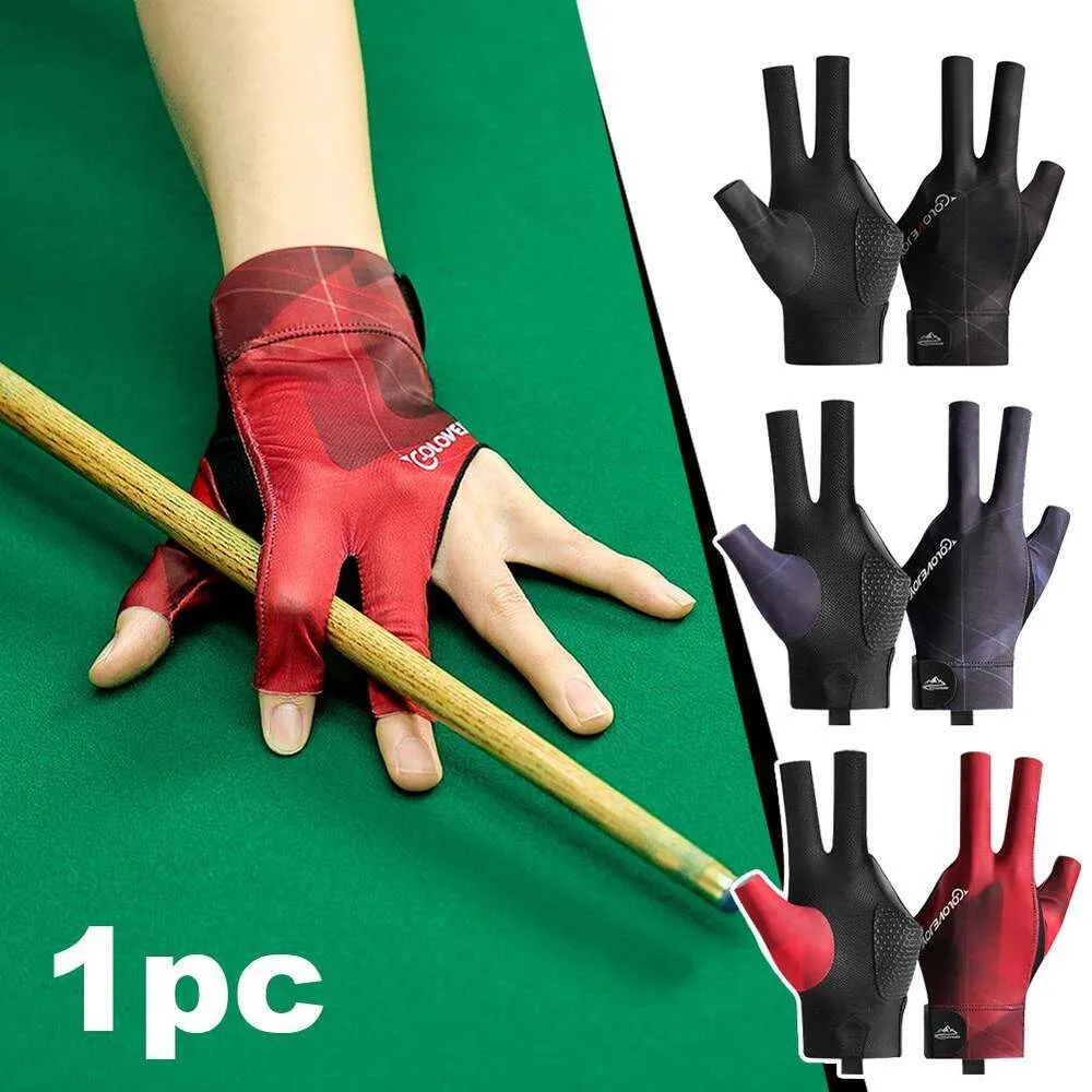 Gant de billard en Polyester antidérapant, élasticité de la main gauche, Snooker respirant, 3 couleurs, gants de Table d'entraînement M8p7, nouveaux doigts