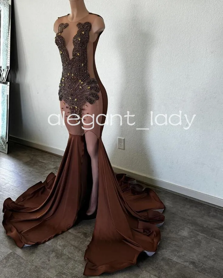 brown diamond dress diamond gown – coba collection main image 0