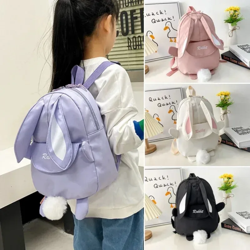 24930cm Moda Borse da scuola per bambini Bunny Zaini portatili Zaini da viaggio per bambini Zaino per libri per ragazzi e ragazze carini 240328