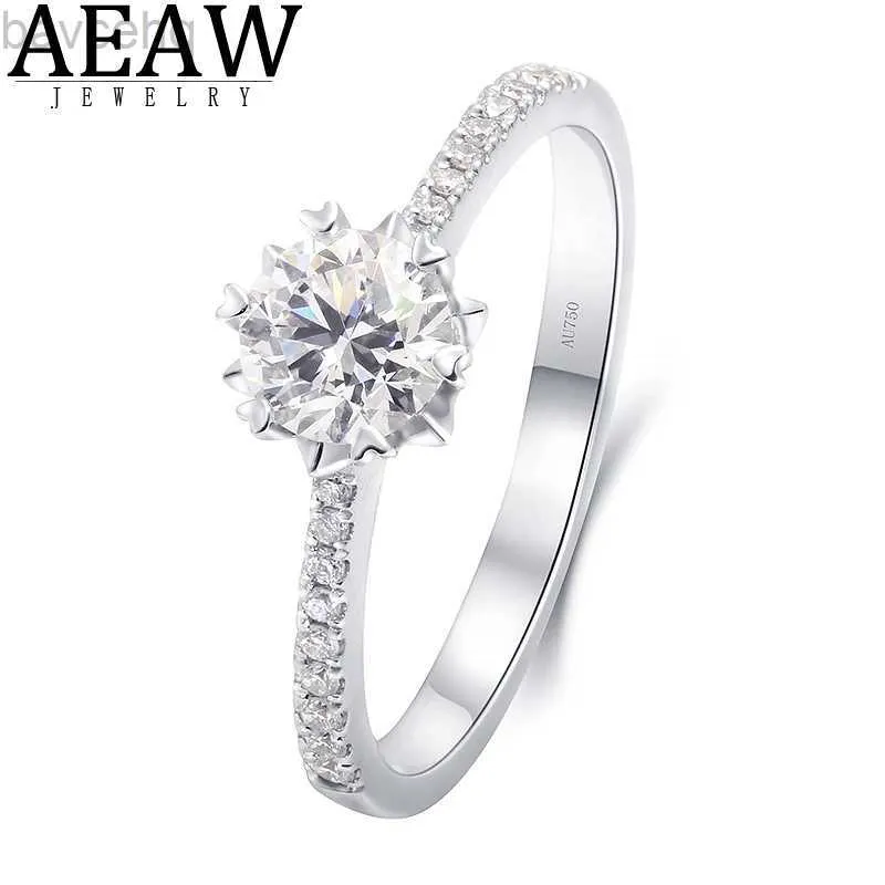 Anéis de casamento 100% anel de diamante cultivado em laboratório real 0.552ct diamantes CVD joias finas anéis de casamento de noivado para mulheres 24329