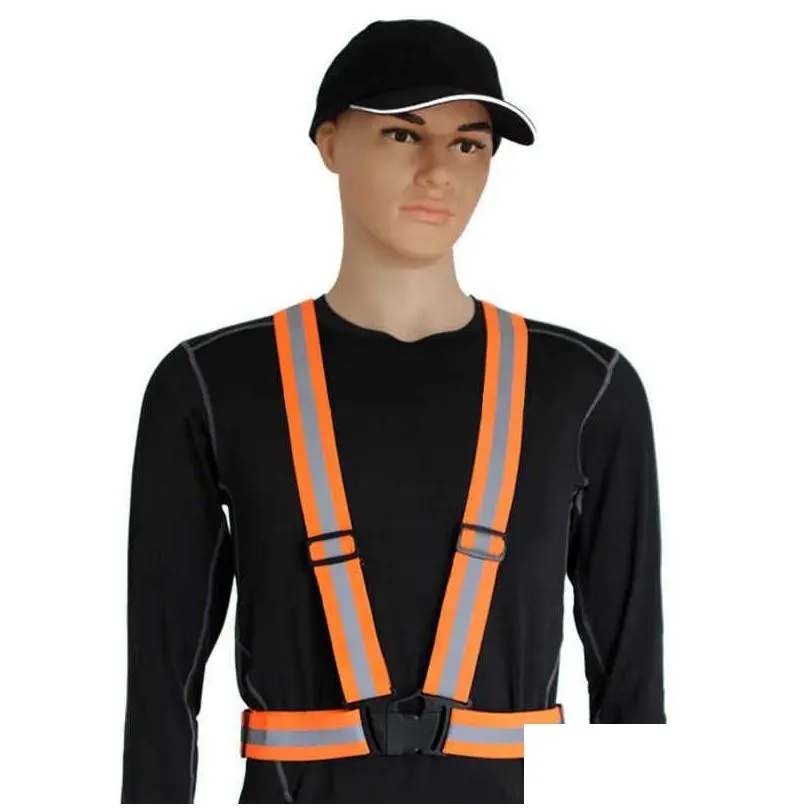 wholesale Reflective Vest with Reflector Bands Reflective Running Gear for Men and Women Night Walking Biking Safety Straps Universal