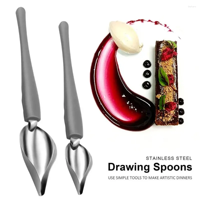 Outils de cuisson Chef Valon Sauce placage Art crayon dessiner conception cuisine buse Portable peinture cuillère Dessert décor