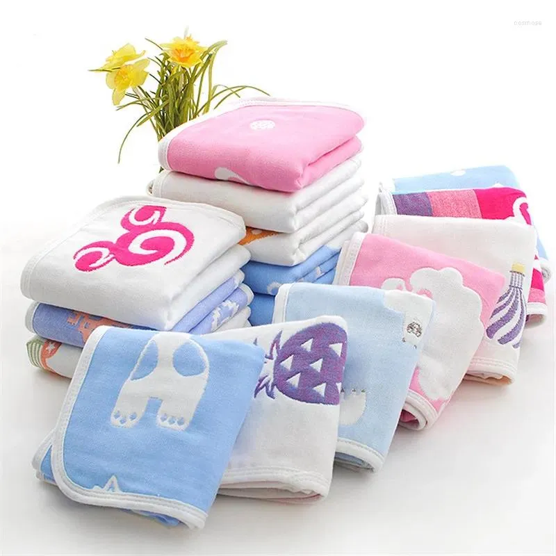 Ręcznik sześć warstw czystej bawełnianej dziecięcej gazy kreskówki Jacquard tkanina do domu sprzątanie domu dla dzieci