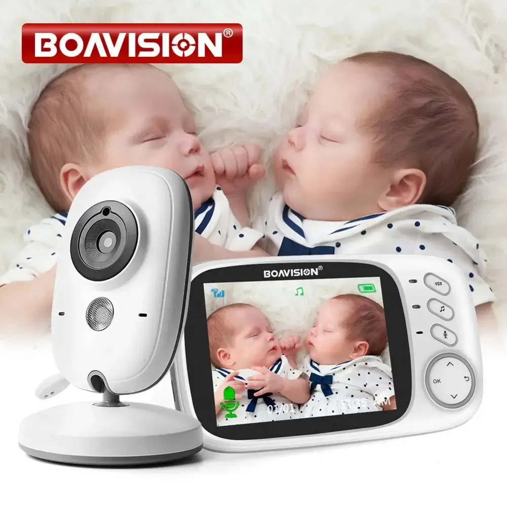 VB603 Video Baby Monitor 2.4G Wireless med 3,2 tum LCD 2 Way Audio Talk Night Vision Surveillance Security Camera Babysitter 240326