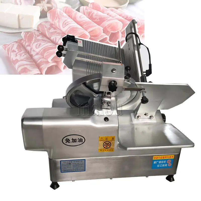 220V Electric Food Slicer Meat Food Hushållen Desktop Meat Slicer Lamb Beef Slicers 0-12mm Bread Ham Meat Cutting Machine