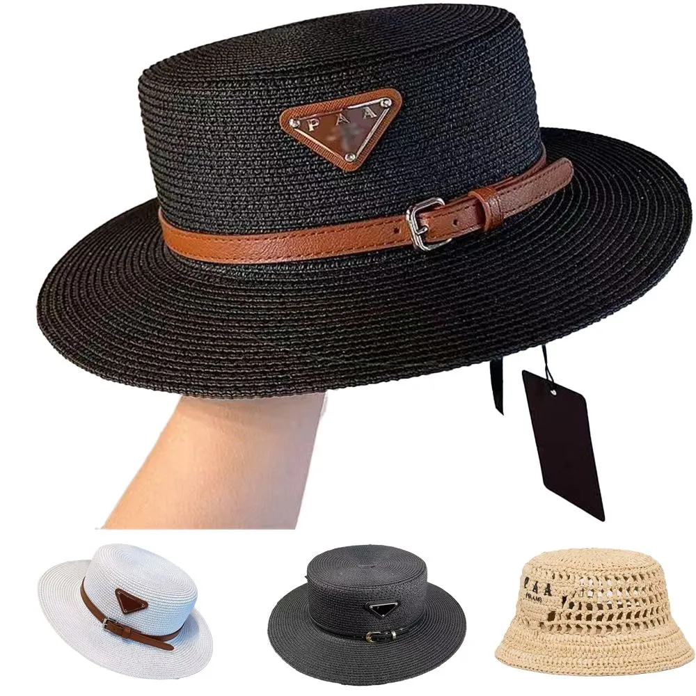 Modischer Strohhut, Designer-Eimerhüte für Damen, Strand, Reisen, Sonnenhut, Sommer, atmungsaktive Mütze