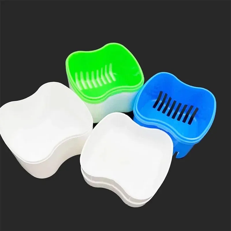 2024 Orthodontic Case Fake Teeth Dental Retainer Mouth Guard Denture Storage Plastic Box Oral Hygiene Supplies Organizer