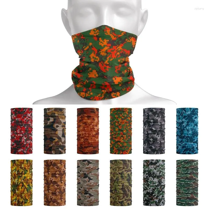 Sjaals Outdoor Desert Camo Bandana Masker Blauw Licht Kleur Wandelen UV-bescherming Multifunctionele Magic Neck Gaiters voor heren Dames