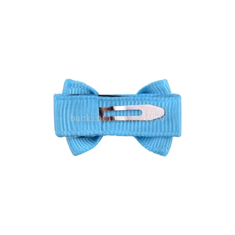 Épingles à cheveux à nœud pour bébés filles, couleur bonbon, ruban gros-grain, Barrettes pour enfants, pinces à cheveux pour nourrissons, accessoires tondeuse 25 couleurs unies