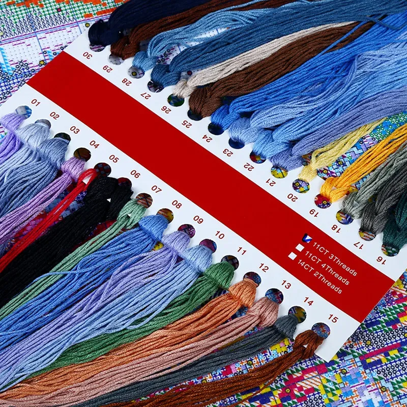 Kits de costura cruzada de cerezo lienzo impreso escenario pinturas de bordado conjuntos de aguja de aguja bricolaje decoración del hogar hecho a mano