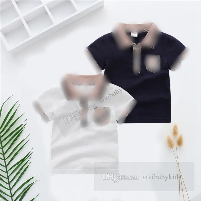 Bebek Erkek Ekose Polo Gömlek Toddler Çocuklar Çizgi Çizgi Koku Kısa Kollu Üstler Moda Çocuklar Günlük T-Shirts Çocuk Tasarım Kıyafetleri Z7407