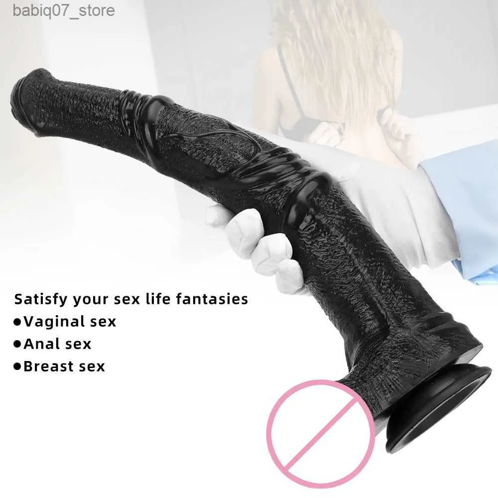 Autres articles de massage Gode Big Horse Énorme Plug Anal Sution Cup Buttplug Anus Stimulation Massage de la Prostate Sex Toys pour Hommes 18+Butt Q240329