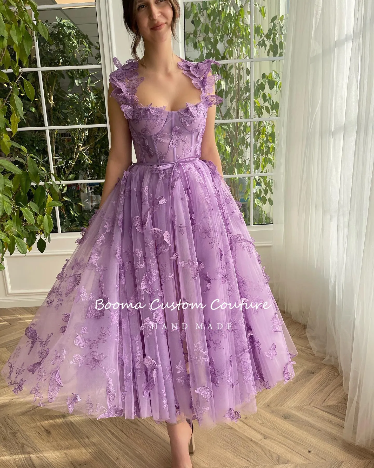 Purple Butterfly Lace Strapless A-Line Midi Prom Dress with 1/2 Sleeve and Ankle-Length Hemline in Chiffon Fabric from Dhgate Bridesmaid Dress - price 94.97 Purple Butterfly Lace Strapless A-Line Midi Prom Dress with 1/2 Sleeve and Ankle-Length Hemline in Chiffon Fabric from Dhgate Bridesmaid Dress - price 94.97