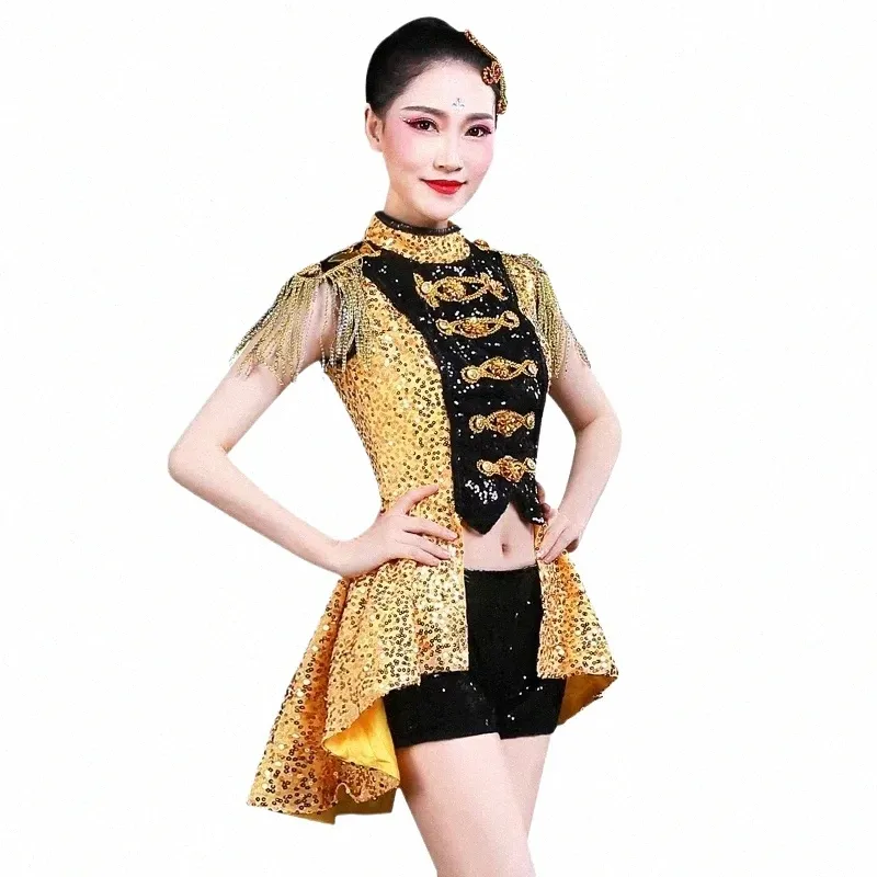 Sequin Tassel Dance Costume Modern Jazz, Stage Performance