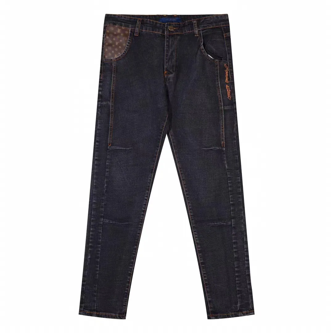 Jeans noirs de luxe pantalons de randonnée jeans pantalons de marque de mode brodés Vaqueros hommes et femmes jeans classiques à motif de trèfle à quatre feuilles pour jeans de marque pour hommes