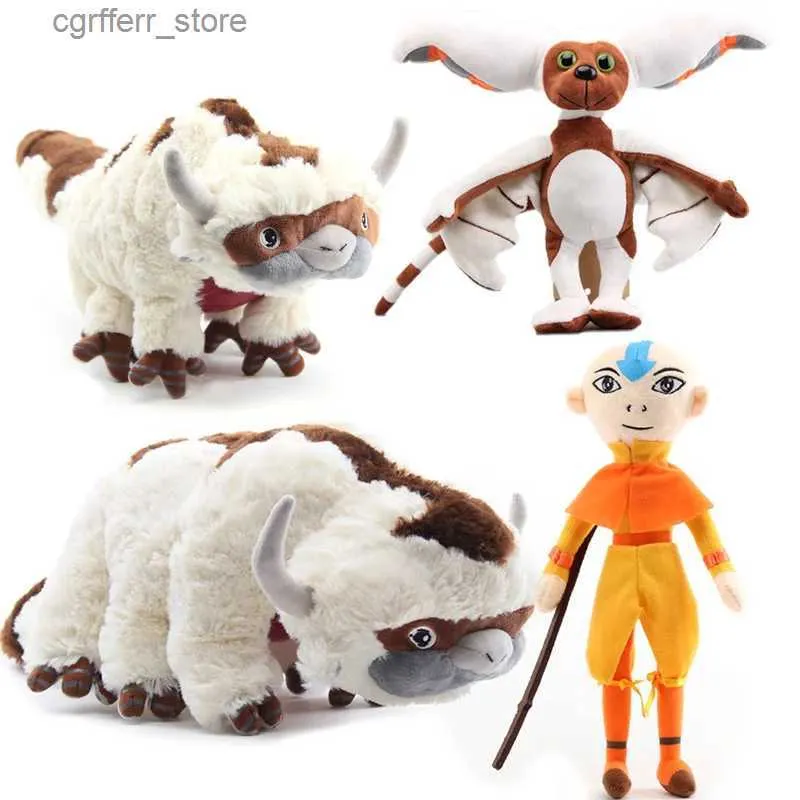 Pluszowe pluszowe zwierzęta 28-50 cm Awatar Anime Ostatnie Airbender Plush Toys Avatar appa pluszeżu zabawka miękka mama nadziewane lalki dla zwierząt prezenty urodzinowe 240327