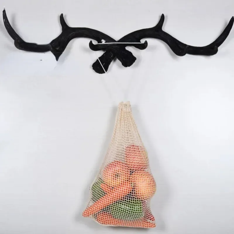 Многоразовая хлопчатобумажная сетка Создайте пакеты для овощных фруктов кухня для хранения сетки экологически