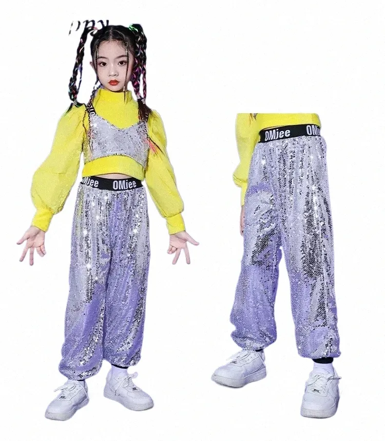 Kinderen Hiphop Jazzkostuums Model Catwalk Prestatiekostuums Meisje Fi i3am #