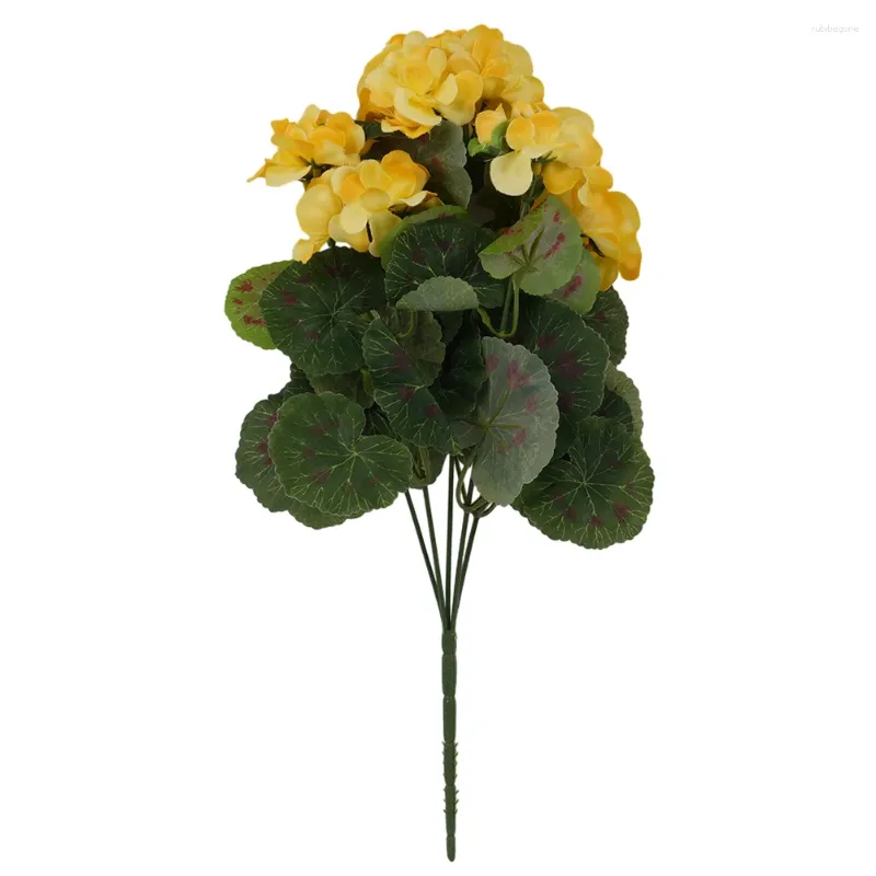 Fiori decorativi Bellezza Giardino artificiale Decorazione di nozze per la casa Filo di ferro Plastica 36 cm Panno di seta rossa per piante rosa