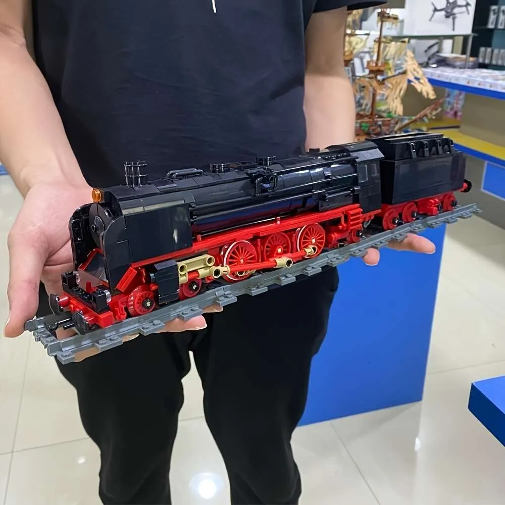 1173 шт. 59004 BR01 локомотив, паровоз, железнодорожный экспресс, кирпичи, техническая модель, строительные блоки, игрушки, подарки