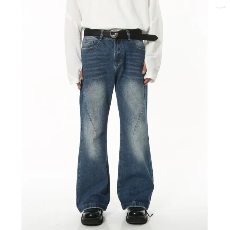 Vintage Niche Mens Jeans With Micro Horn Splicing And Korean 