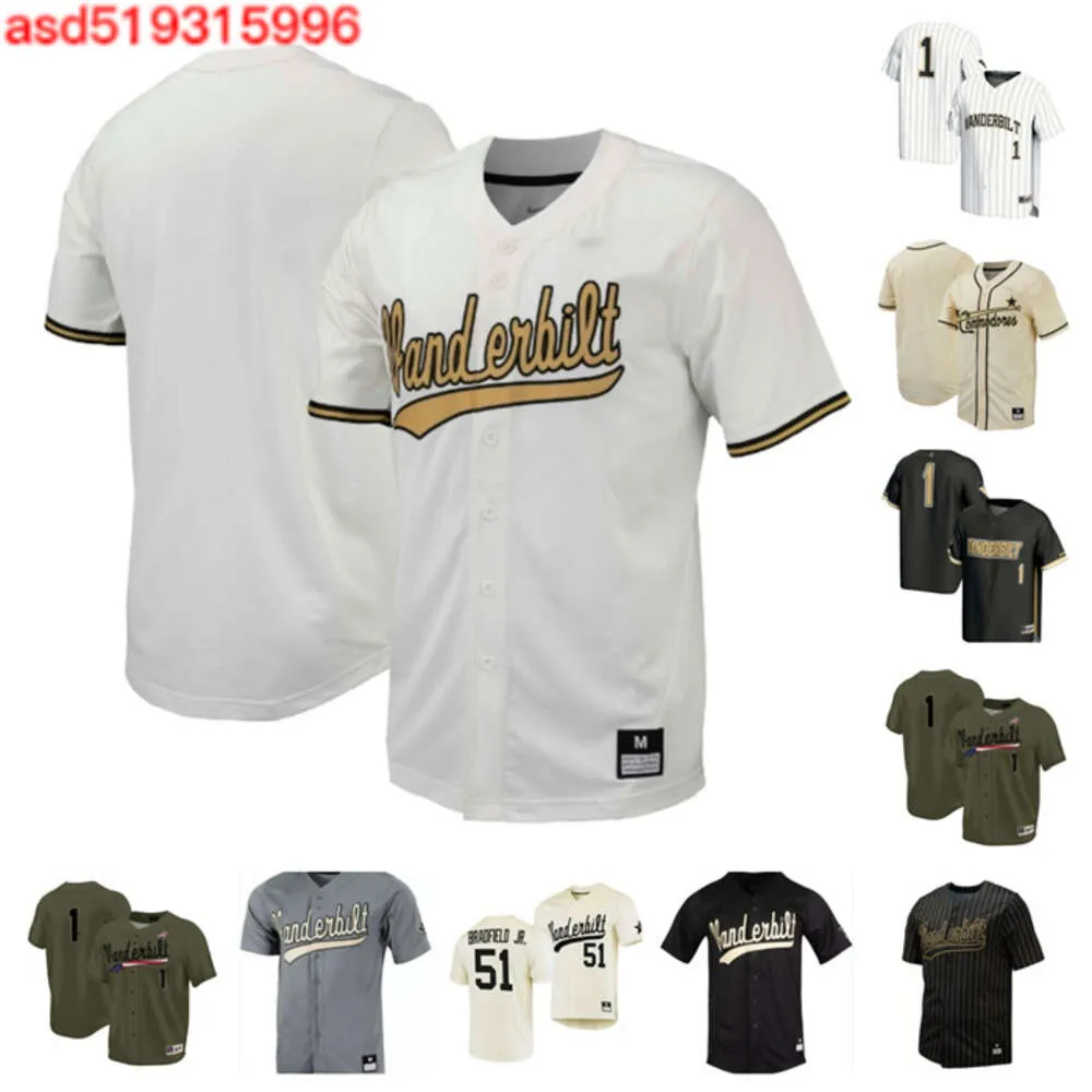 Anpassad Vanderbilt 88 Patrick Reilly 40 Sam Hliboki 97 Bryce Cunningham 17 Ryan Ginther 66 Thomas Schultz Baseball Jersey 29 Nick Maldonado 98 Greysen Carter Stitched