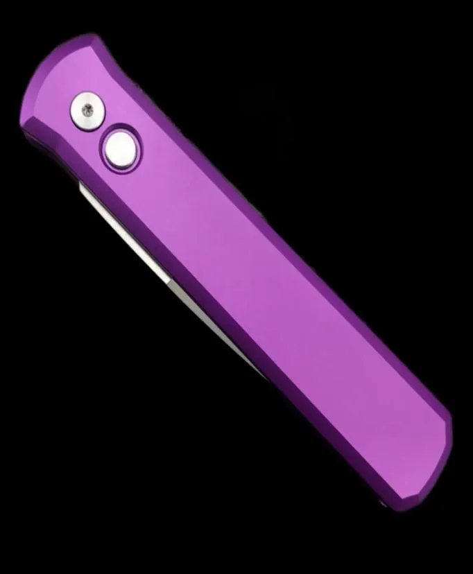 Couleur spéciale Le Violet Protech 9203407 Parrain Couteau Pliant Flipper Tactique Couteaux Automatiques Survie En Plein Air UT85 Poche 2703277