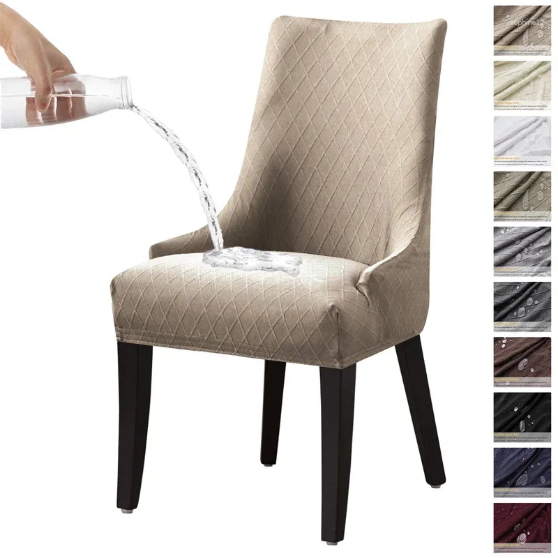 Pokrywa krzesełka 1/2/4/6pcs pokrywka jadalnia rozciągnij wysokie tylne krzesła opadające na krawędzi elastyczne fotele do prania do dekoracji domu w biurze