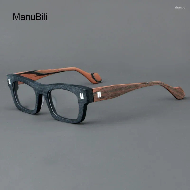Montature per occhiali da sole Montature per occhiali in acetato stile giapponese Grana del legno Miopia Occhiali per computer Occhiali Personalizza Occhiali da vista Gafas
