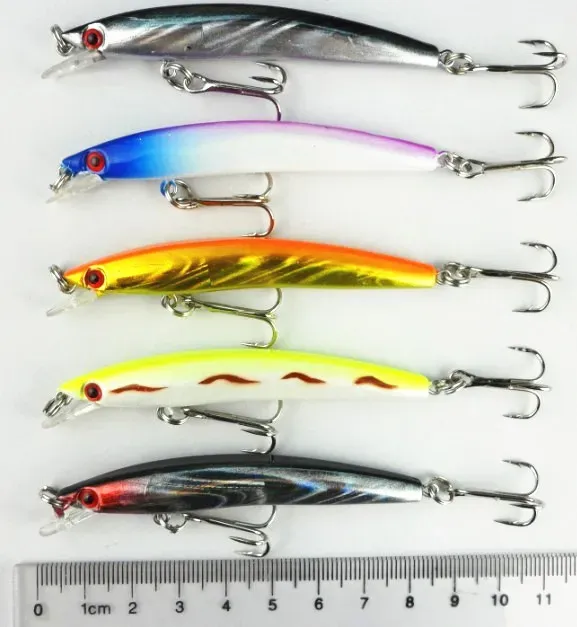 New 80mm lures Hard Baits Minnow Fishing lures 8CM 5G 6# hooks Fishing tackle two hooks MI039 