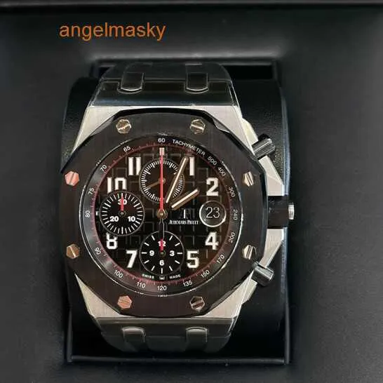 AP Iconic Wristwatch Royal Oak Offshore Series 26470SO Precision Steel Ceramic Ring Vampire Mens Timekeeping Fashion Leisure Business Sports Machinery Watch