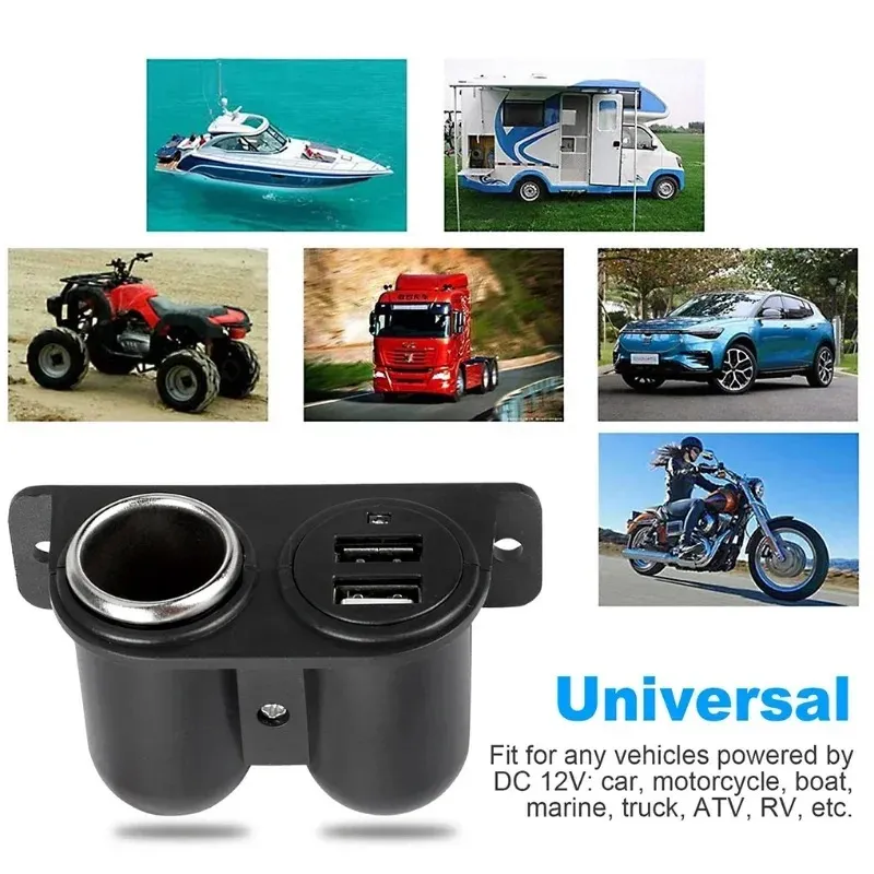 Portas Usb Soquete DC 5V Duplo 3.1A Carregador Embutido Car Camper Multi Plug Port Adaptador Carregador Recesso Carros