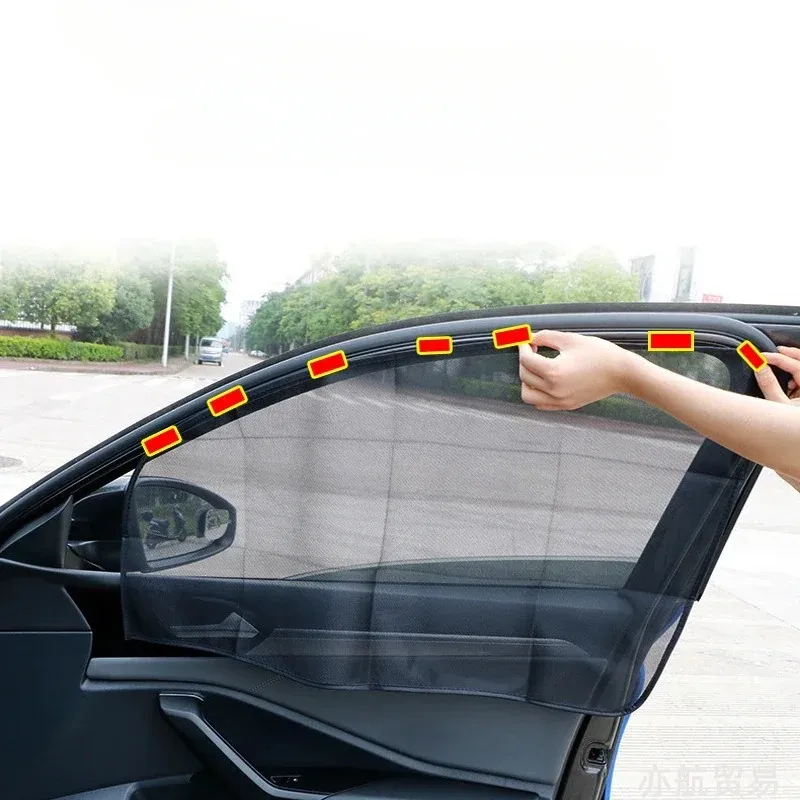 Tenda da sole magnetica auto Protezione UV Tenda auto Finestra auto Parasole finestrini laterali Visiera parasole Protezione estiva Pellicola vetri