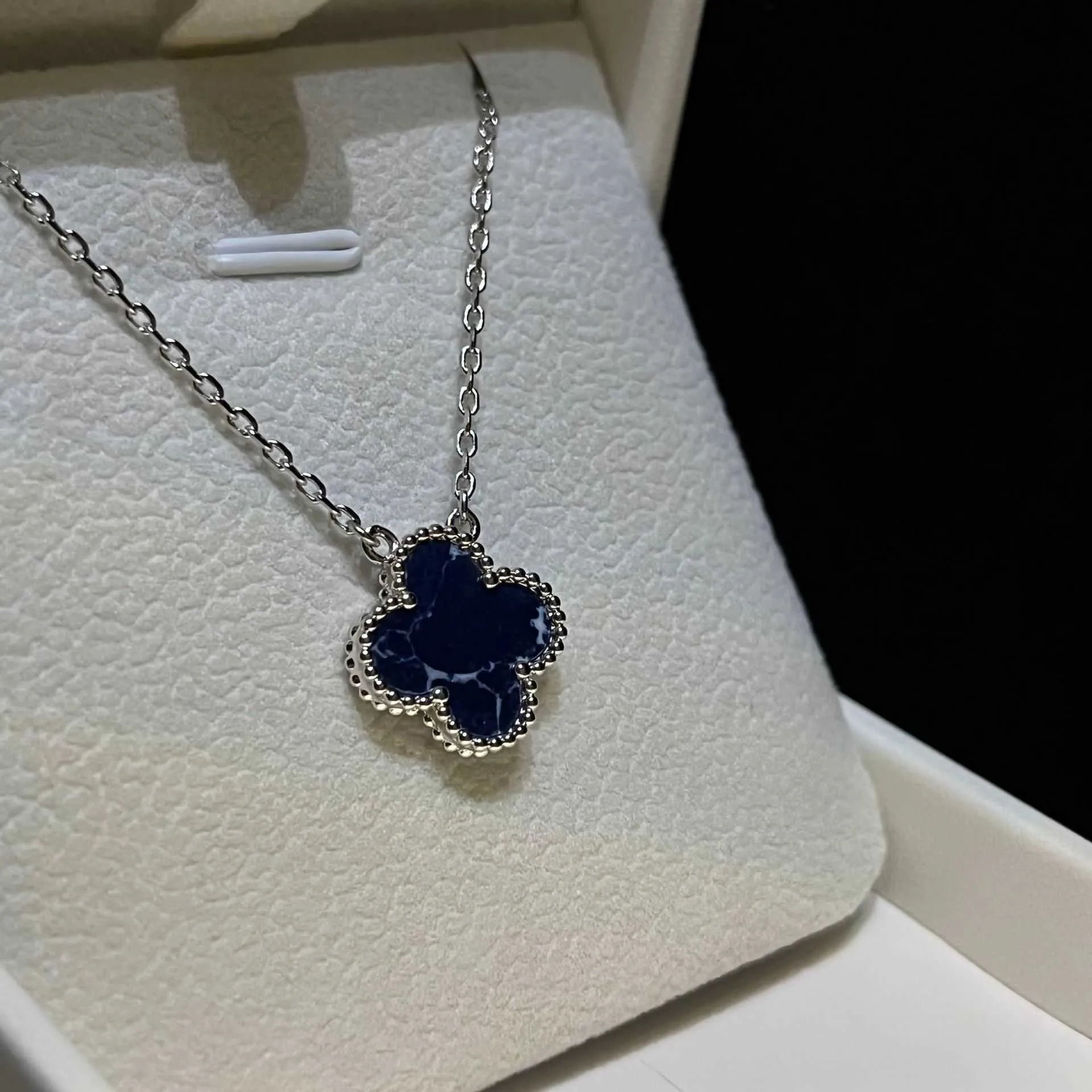 Designer Brand Van New Blue Pi de Shi Four Leaf Grass Necklace Armband Ten Flower