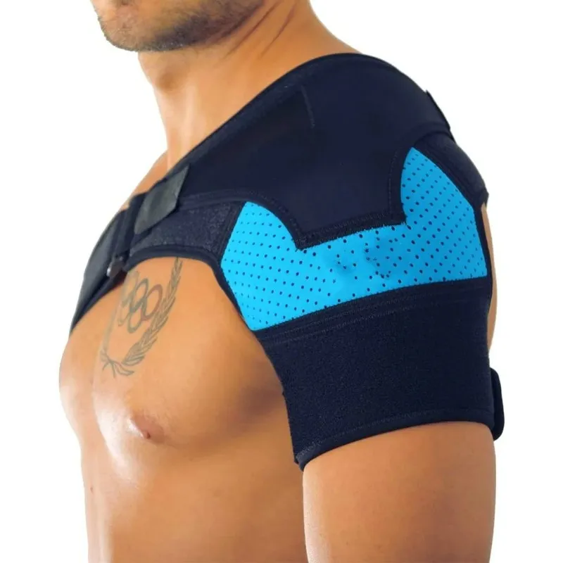 2024 Tutore spalla con cuscinetto a pressione Supporto spalla in neoprene Dolore alla spalla Manica di compressione spalla impacco di ghiaccio