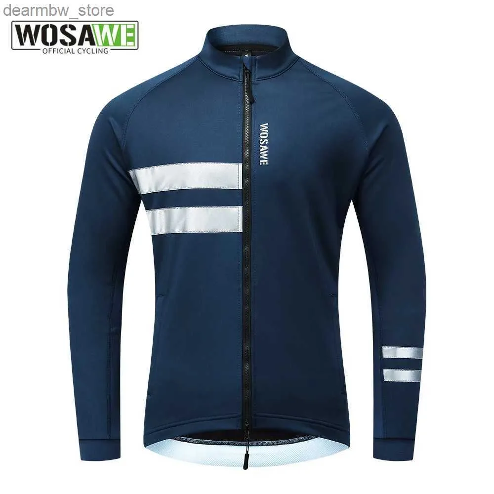 WOSAWE Softshell veste de cyclisme hiver à manches longues Jersey vêtements de vélo veste polaire thermique vtt chemises vêtements de vélo Jersey24329