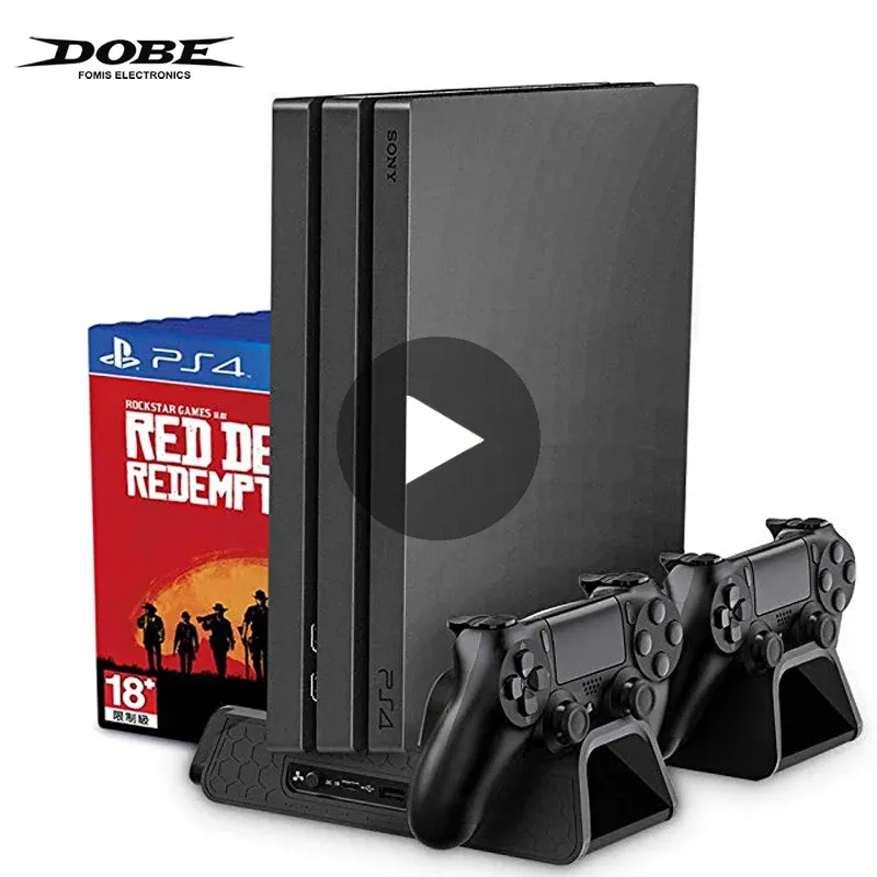 스탠드 소니 플레이 스테이션 플레이 스테이션 PS 4 PS4 Pro Slim 스탠드 게임 콘솔 냉각 팬 냉각기 액세서리 컨트롤러에 대한 지원 제어