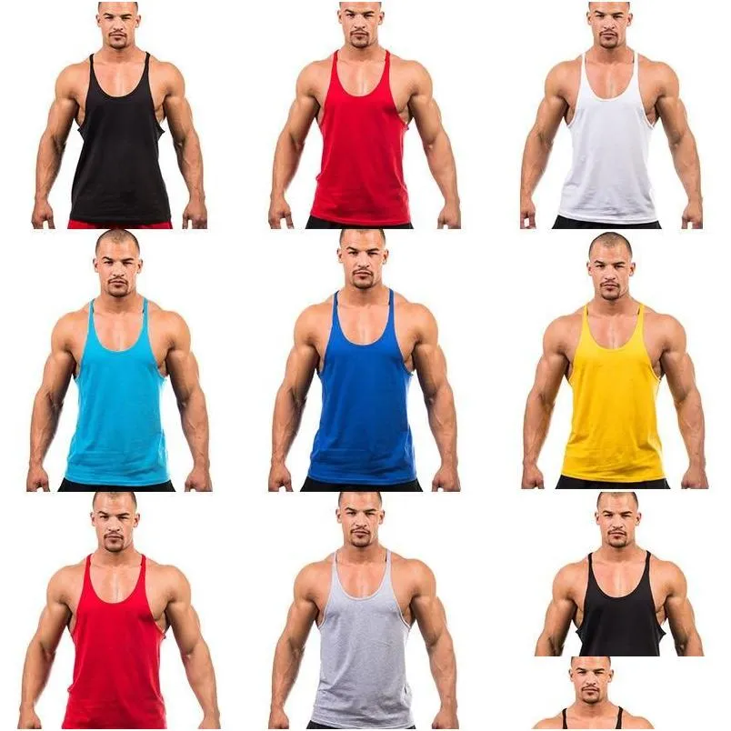 Débardeurs pour hommes Bodybuilding Marque Top Hommes Vêtements Maillot de corps sans manches Homme Stringer Fitness Chemise Singlet Entraînement Drop Livraison Ap Dhtql